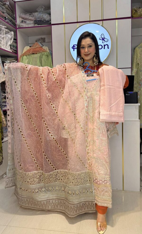NAU BAHAR (stitched) organza & chiffon collection - Image 2