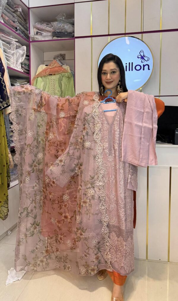 NAU BAHAR (stitched) organza & chiffon collection - Image 3