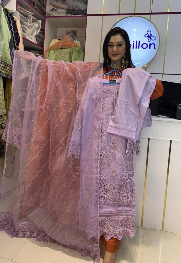 NAU BAHAR (stitched) organza & chiffon collection - Image 4