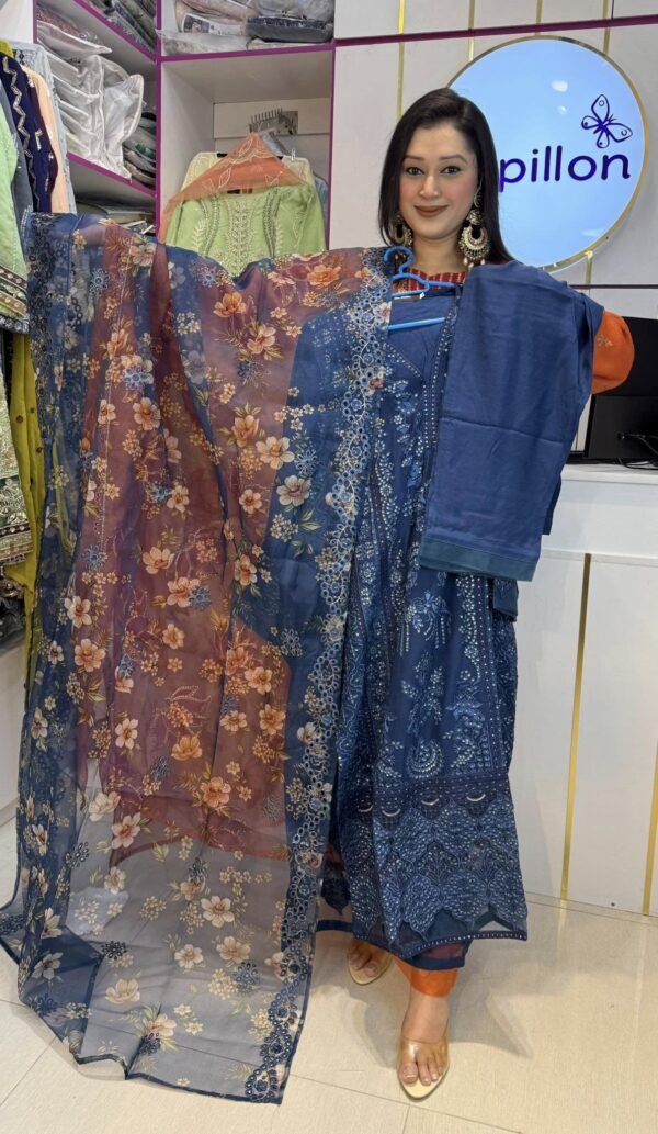 NAU BAHAR (stitched) organza & chiffon collection - Image 5