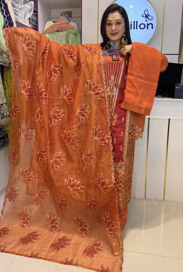 NAU BAHAR (stitched) organza & chiffon collection - Image 9