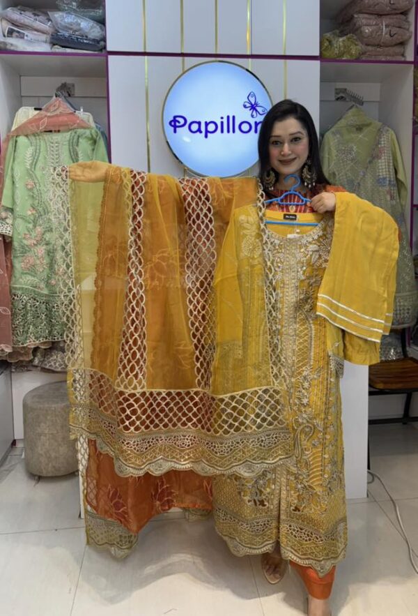 NAU BAHAR (stitched) organza & chiffon collection - Image 13