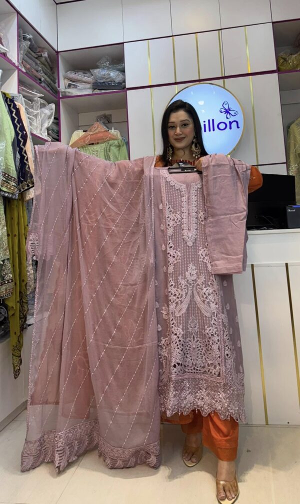 NAU BAHAR (stitched) organza & chiffon collection - Image 17