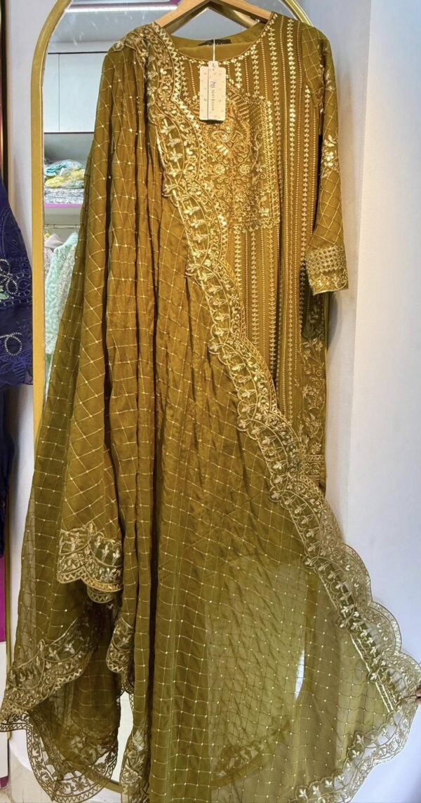 NAU BAHAR (stitched) organza & chiffon collection - Image 16