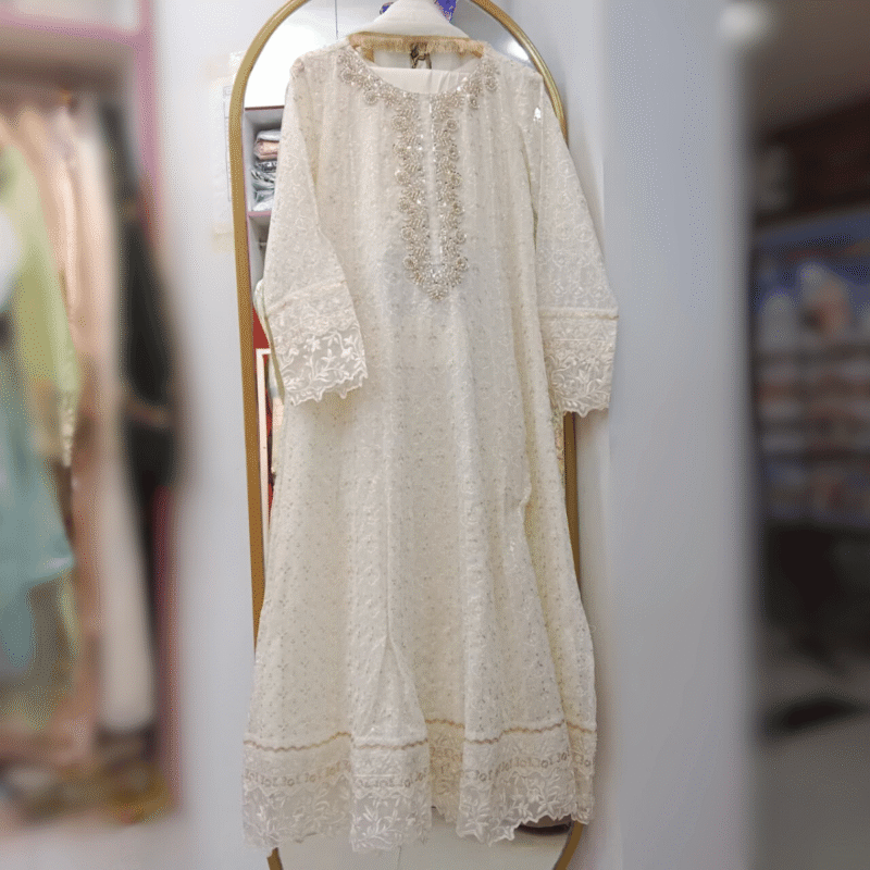 Mona Gown – Pakistani Original Embroidery (3 Pcs Set) - Image 7