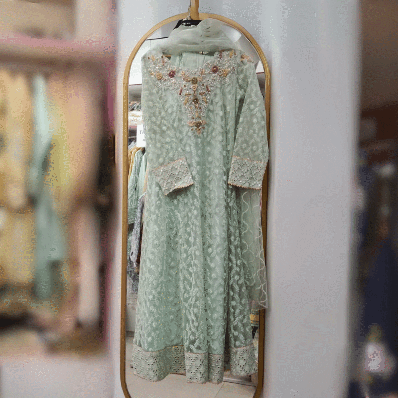 Mona Gown – Pakistani Original Embroidery (3 Pcs Set) - Image 2